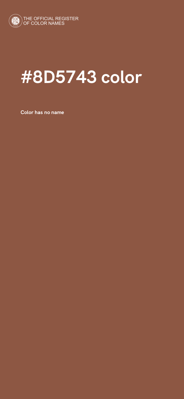 #8D5743 color image