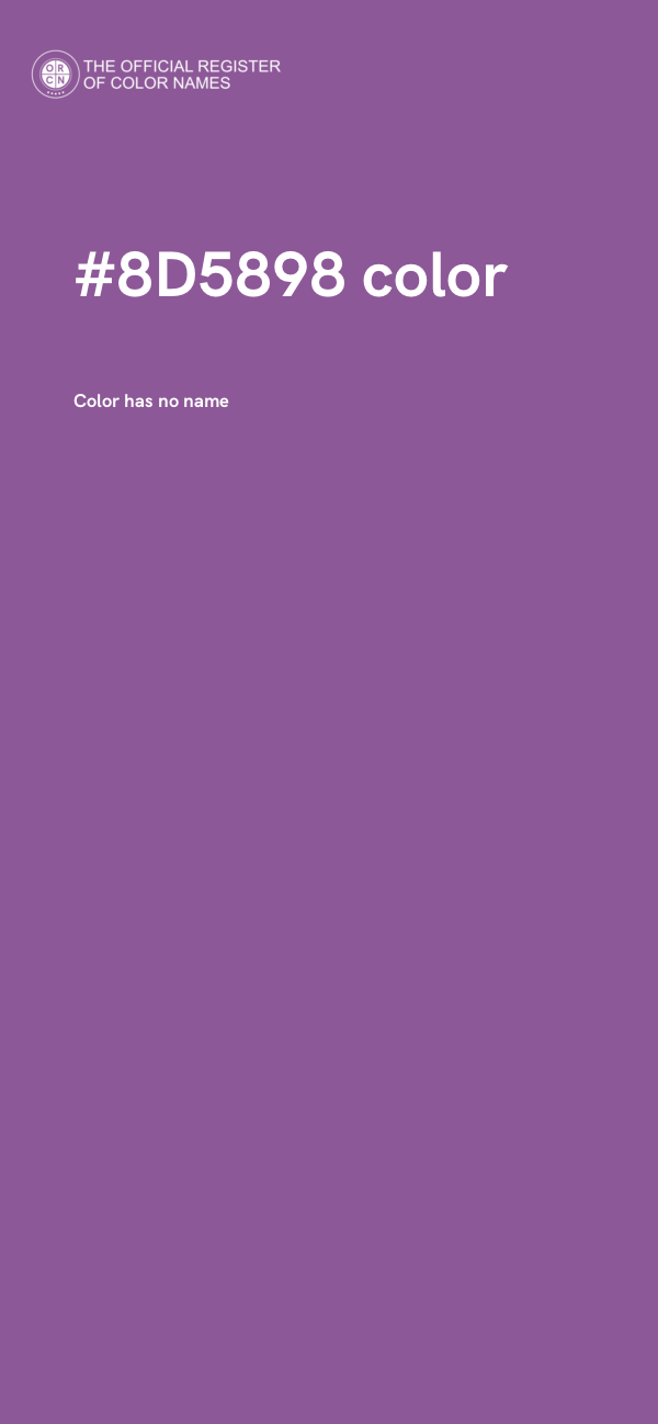 #8D5898 color image
