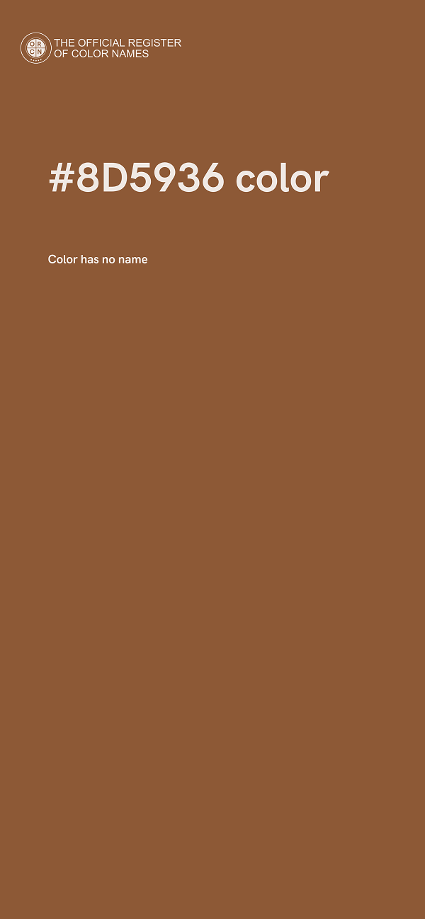 #8D5936 color image
