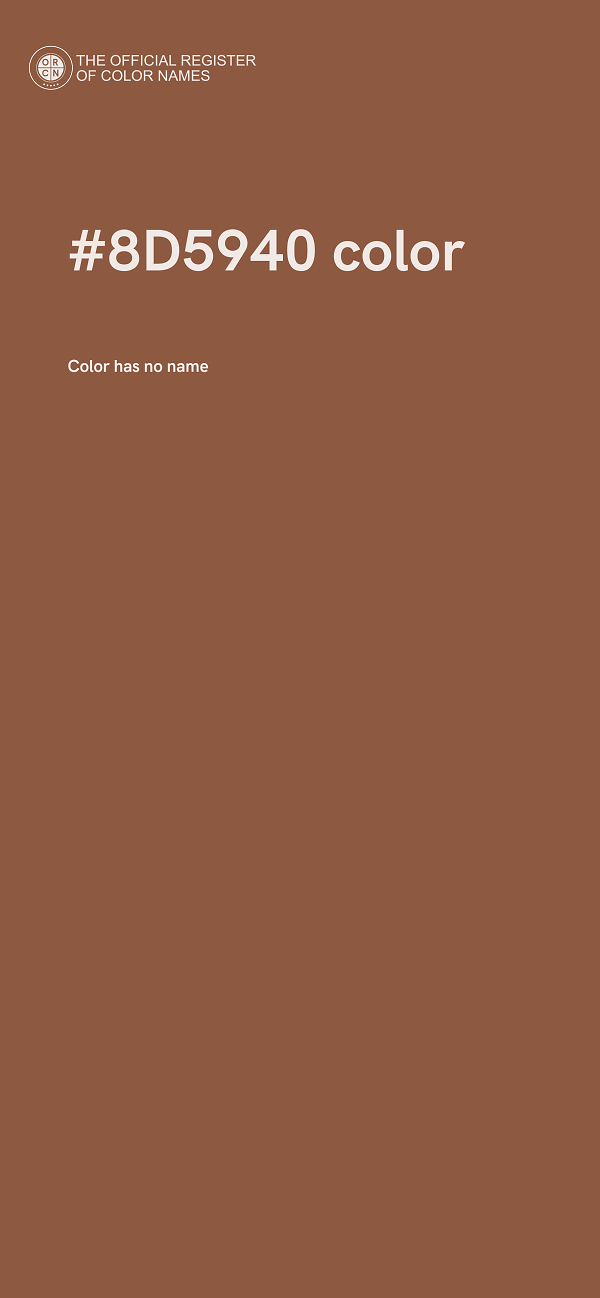 #8D5940 color image