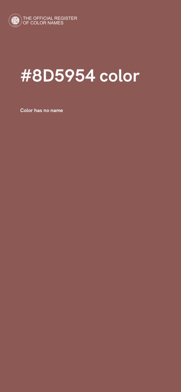 #8D5954 color image