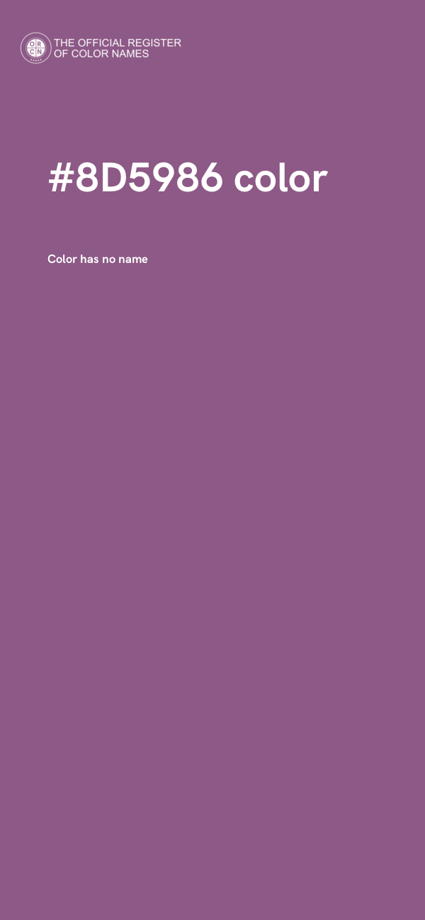 #8D5986 color image