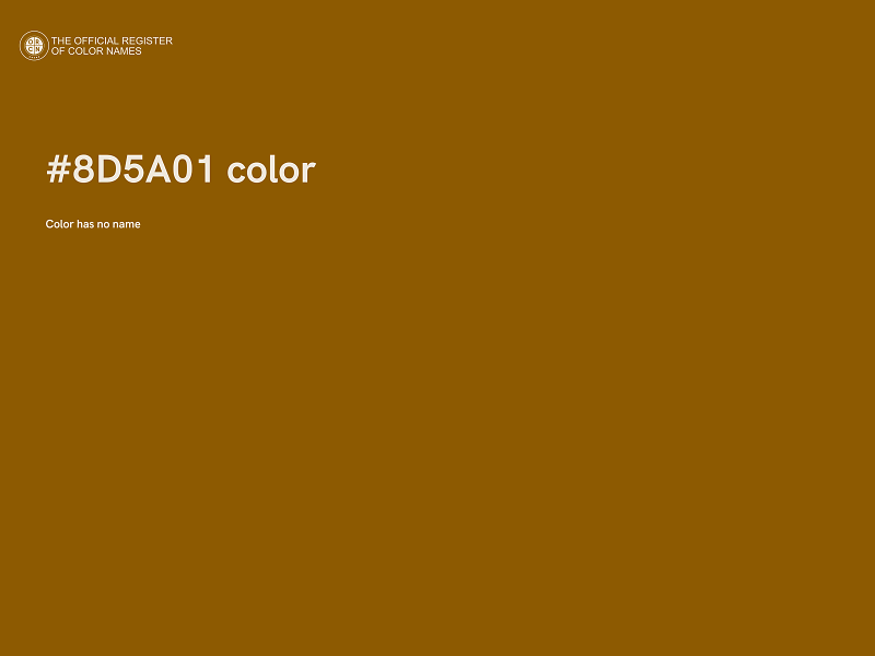 #8D5A01 color image