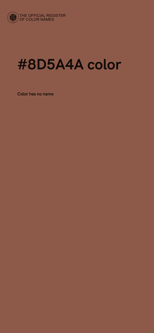 #8D5A4A color image