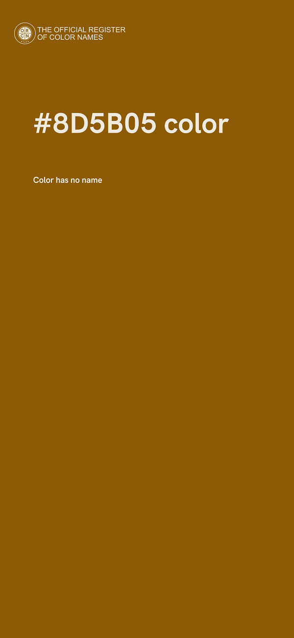 #8D5B05 color image