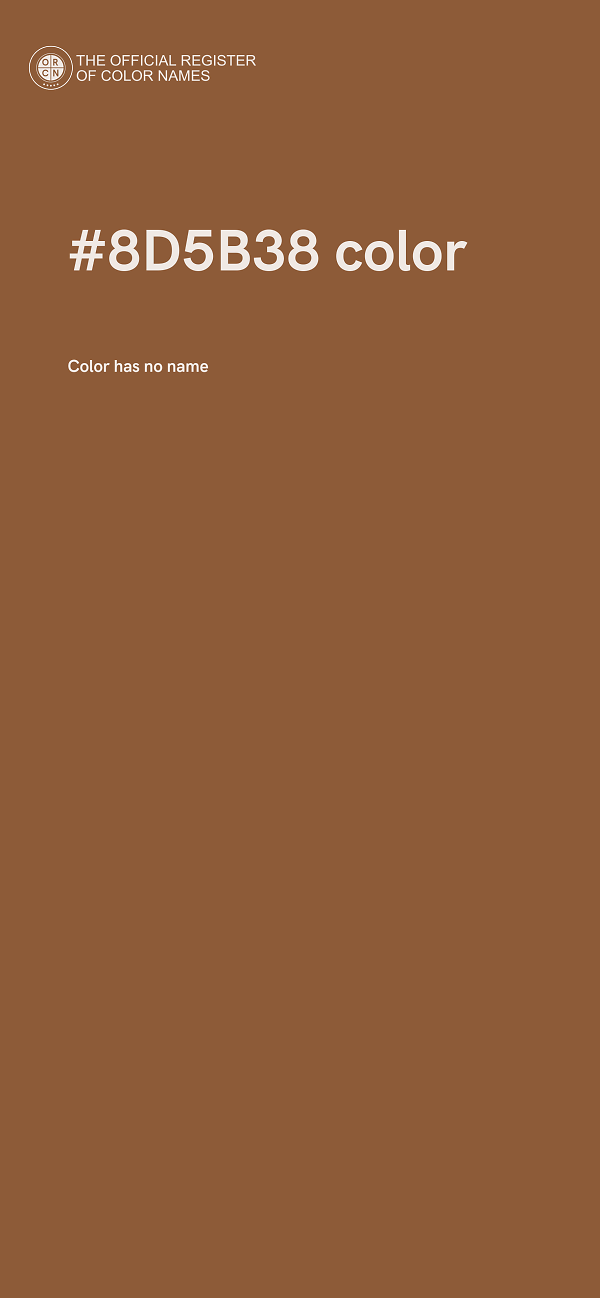 #8D5B38 color image