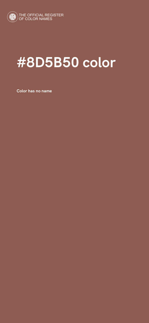 #8D5B50 color image