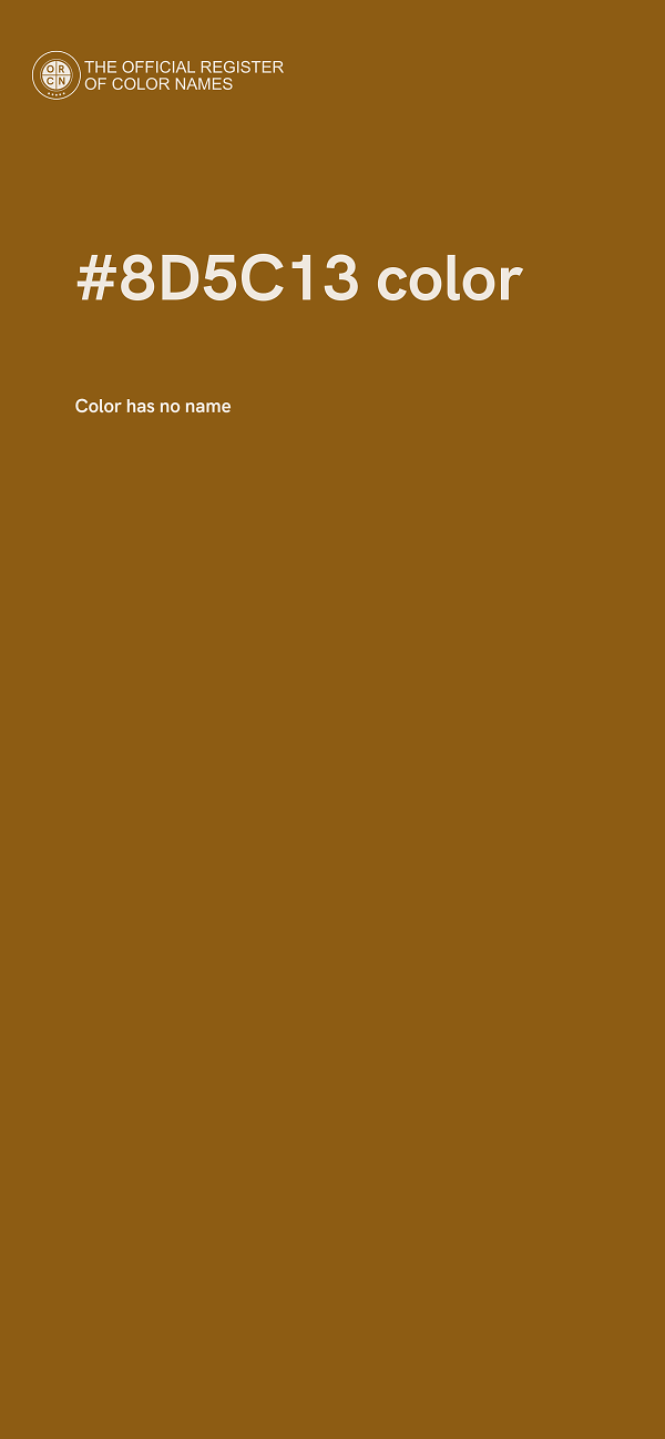 #8D5C13 color image