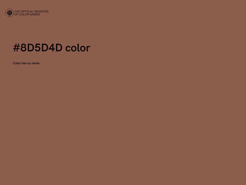 #8D5D4D color image