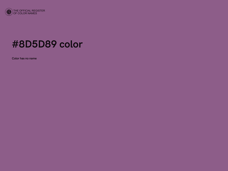 #8D5D89 color image