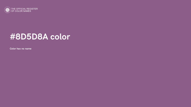 #8D5D8A color image
