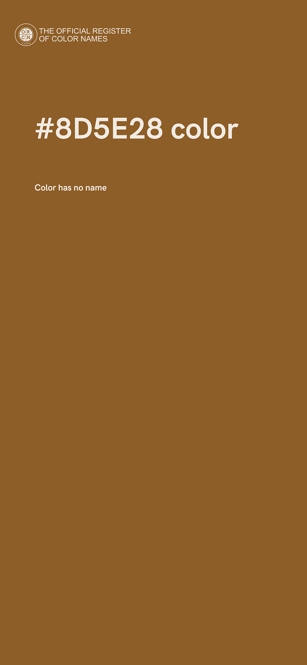 #8D5E28 color image
