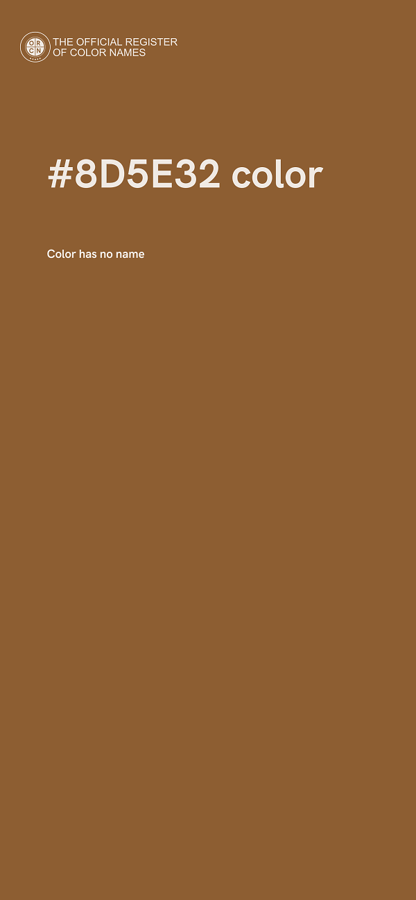 #8D5E32 color image