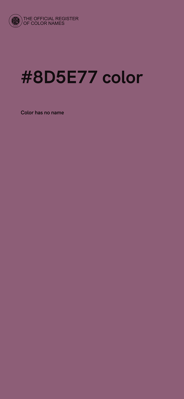 #8D5E77 color image