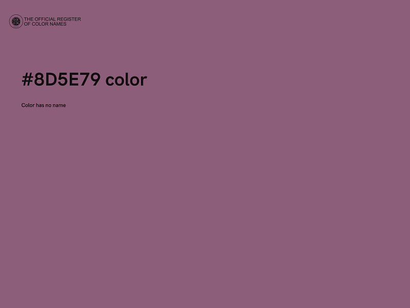 #8D5E79 color image