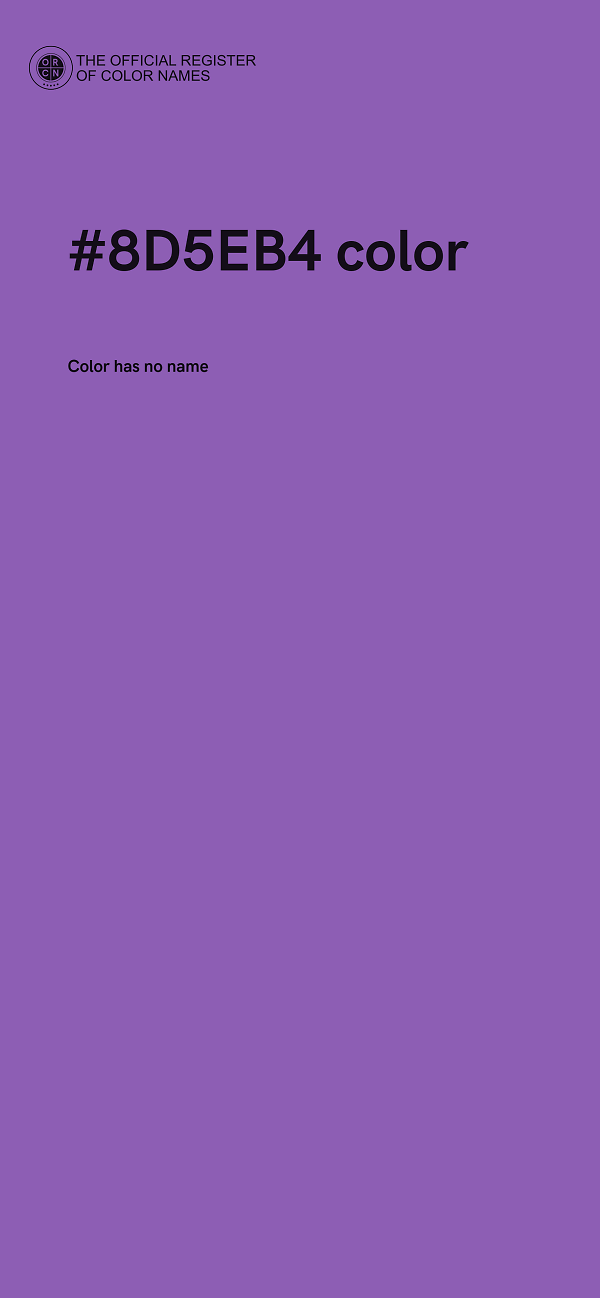#8D5EB4 color image