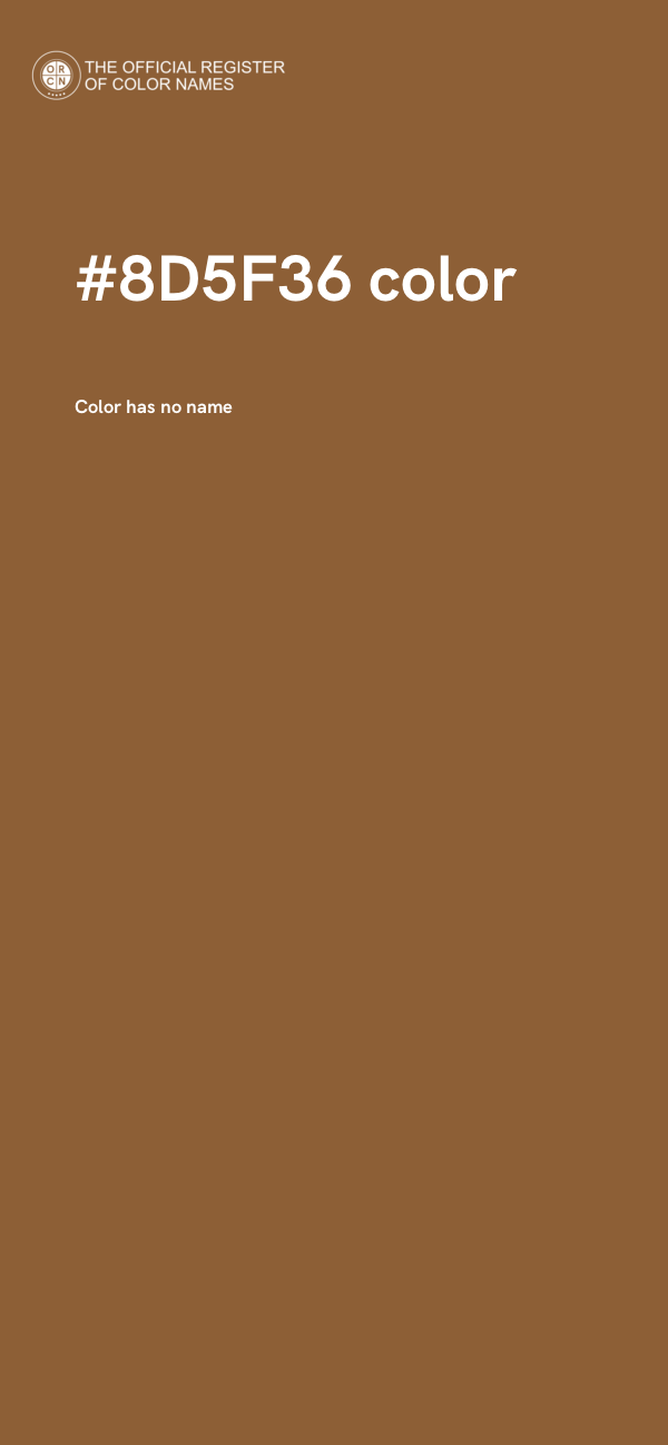 #8D5F36 color image