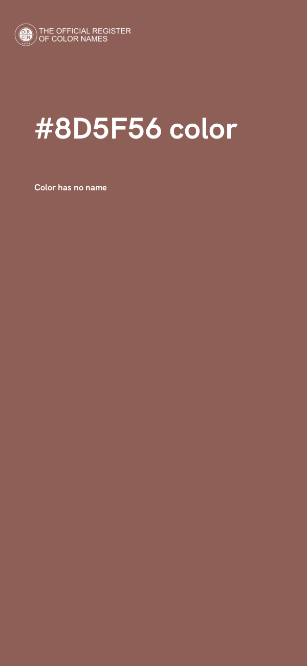 #8D5F56 color image