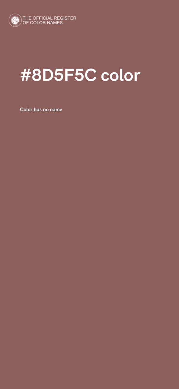 #8D5F5C color image