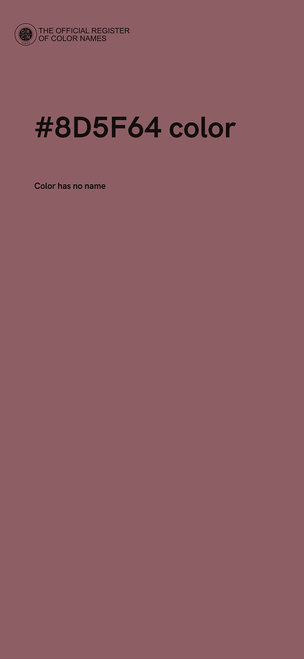#8D5F64 color image