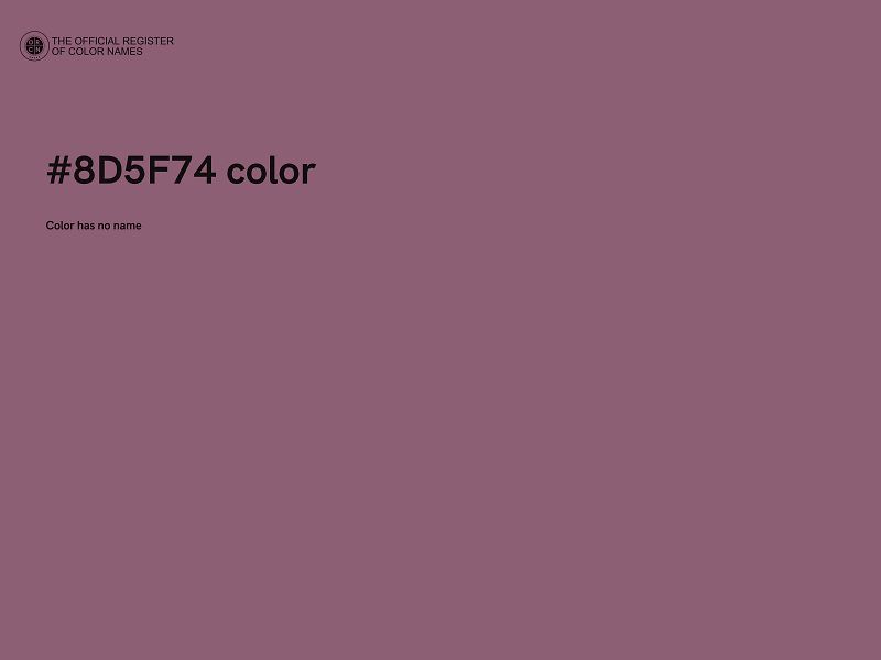 #8D5F74 color image