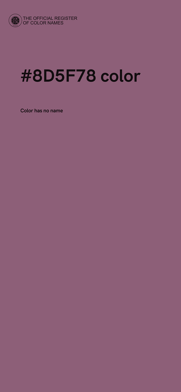 #8D5F78 color image