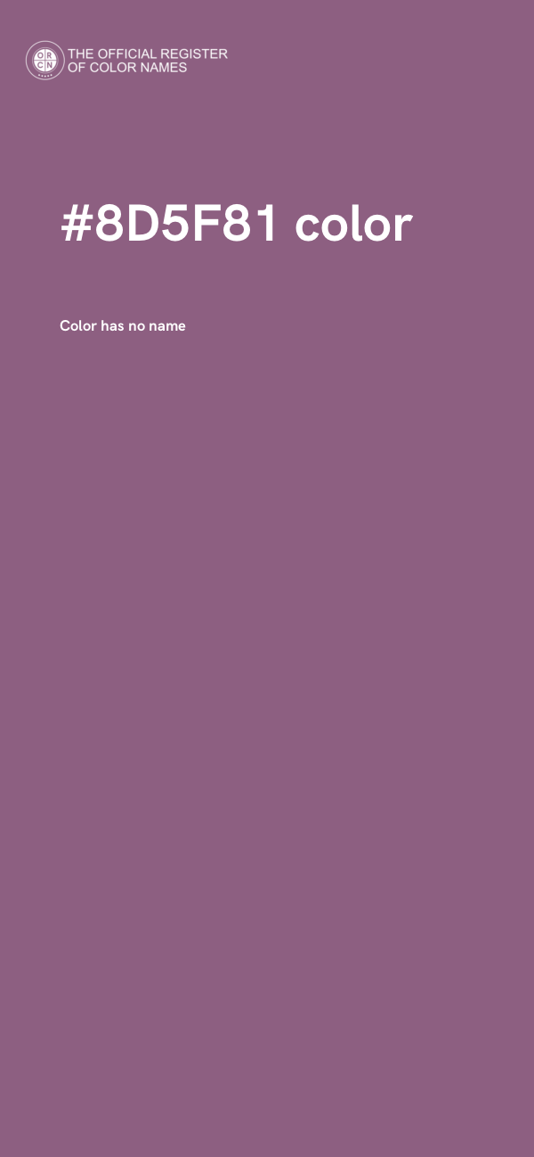 #8D5F81 color image