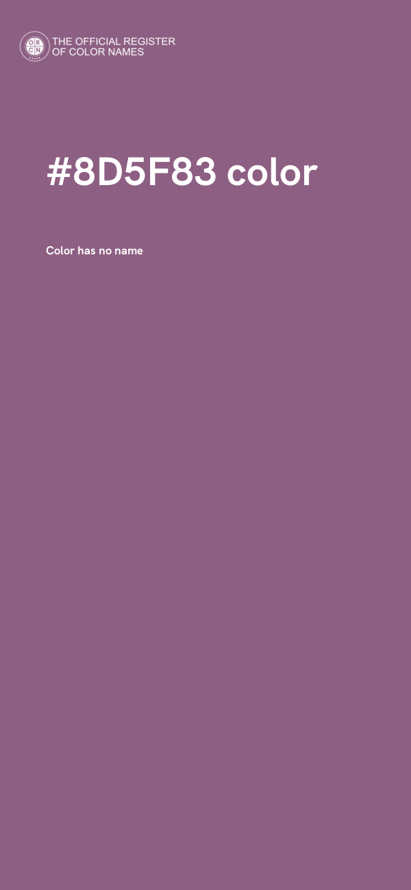 #8D5F83 color image