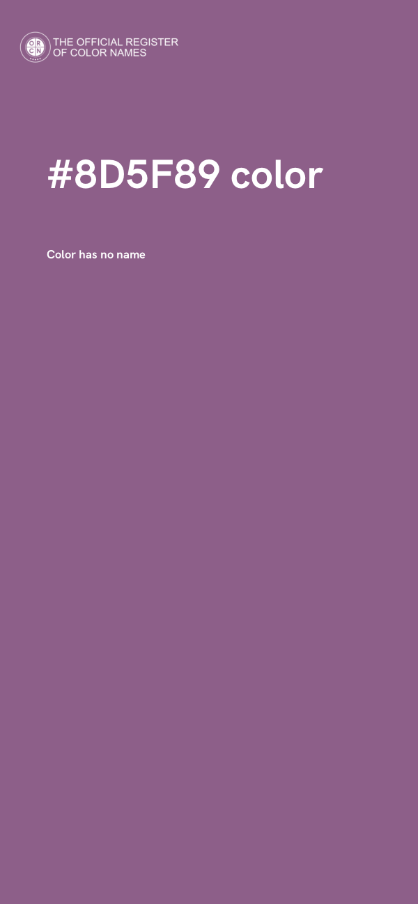 #8D5F89 color image