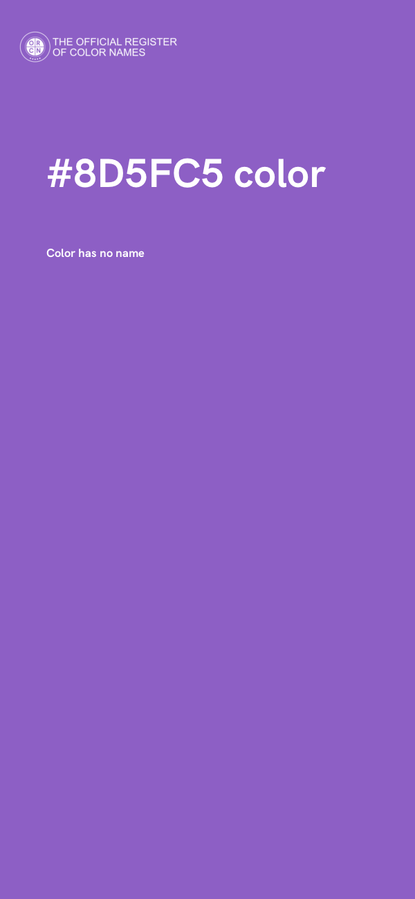 #8D5FC5 color image