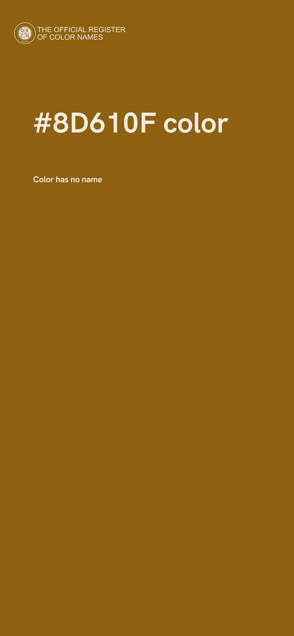 #8D610F color image