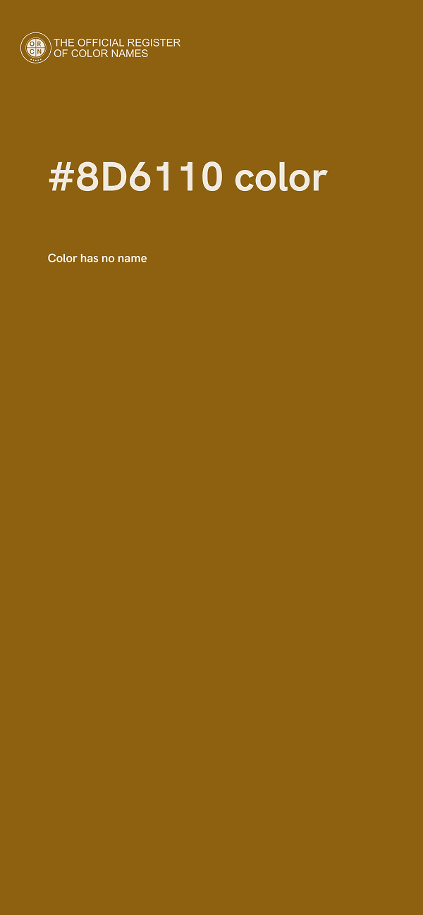 #8D6110 color image