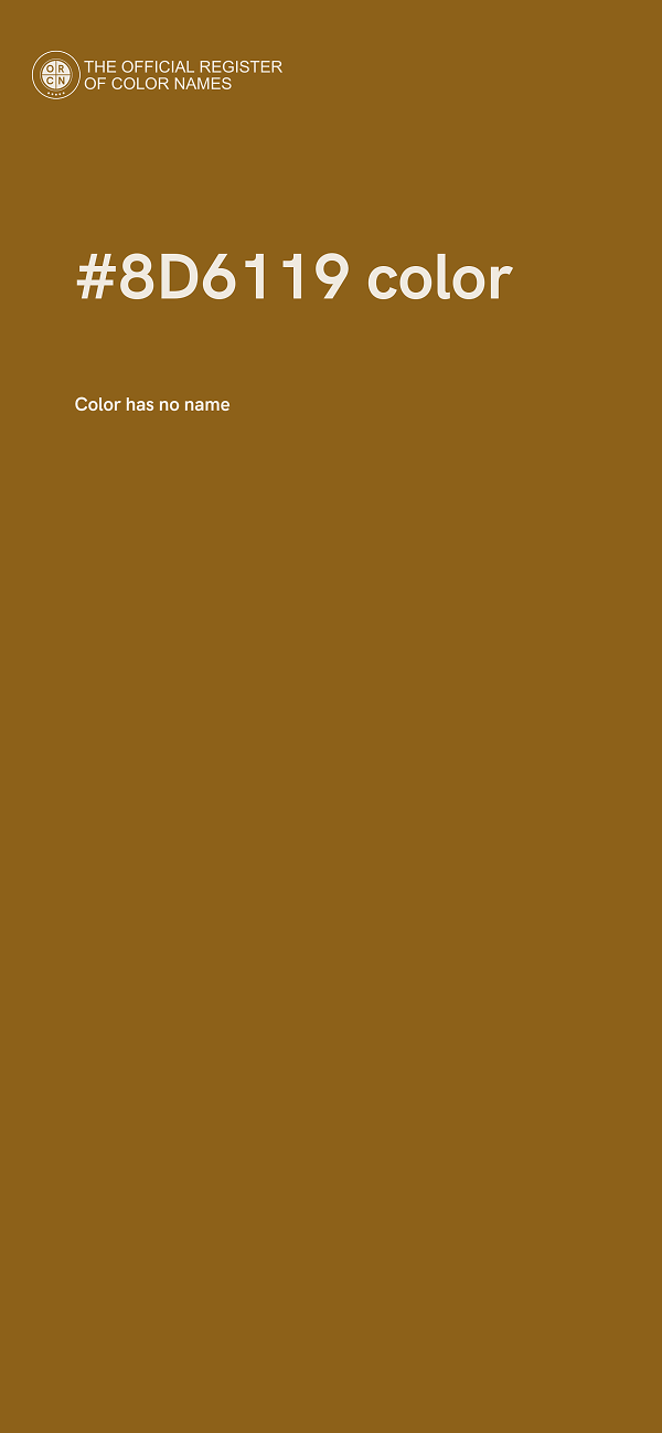 #8D6119 color image
