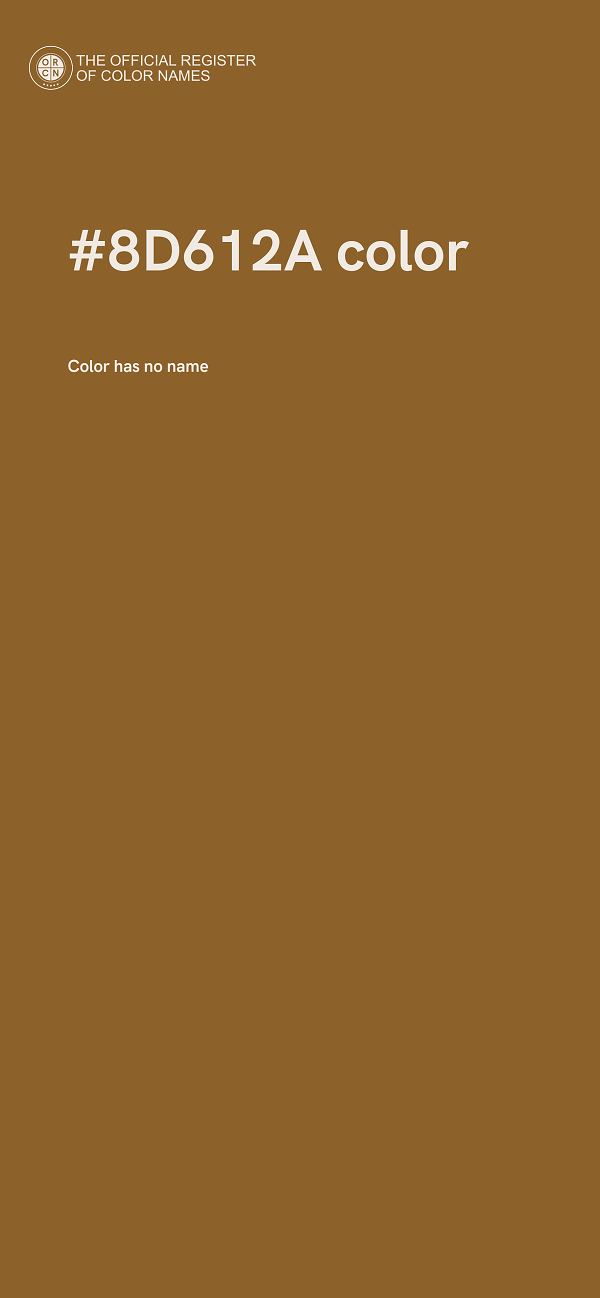 #8D612A color image