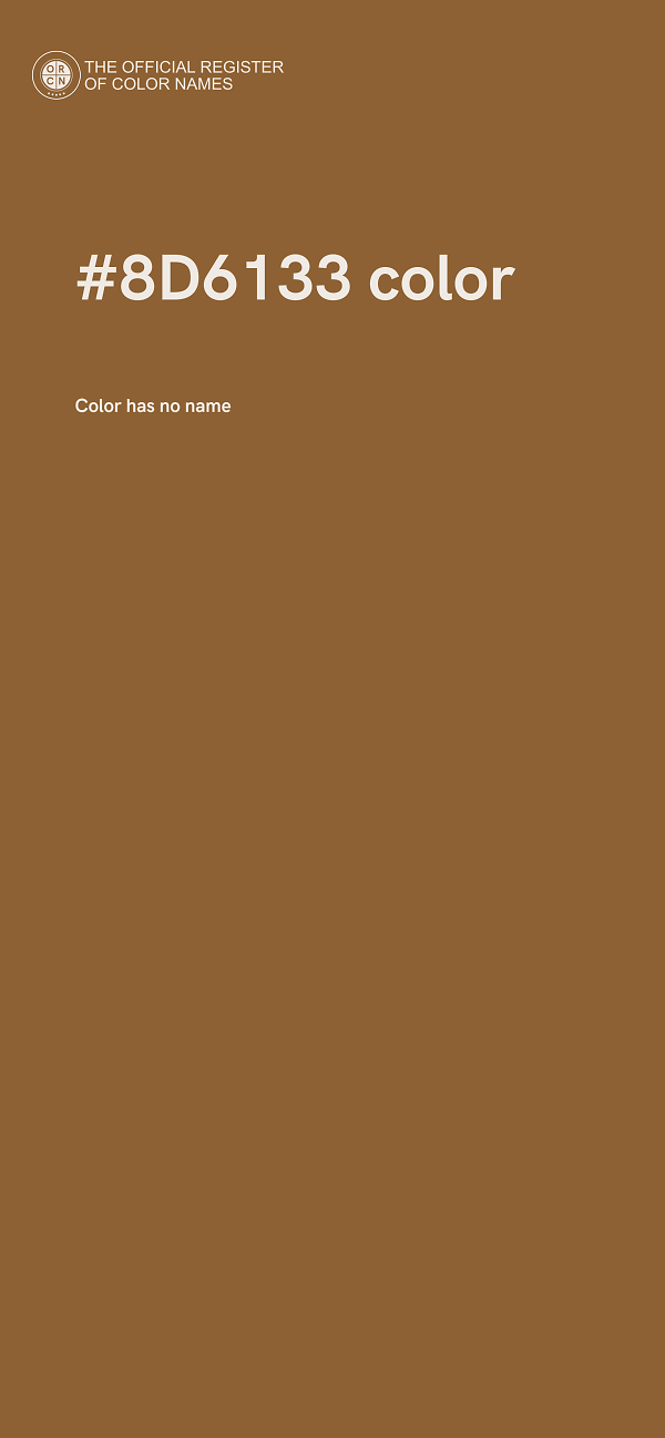 #8D6133 color image
