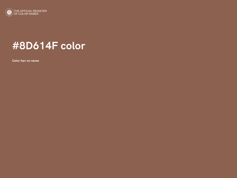 #8D614F color image