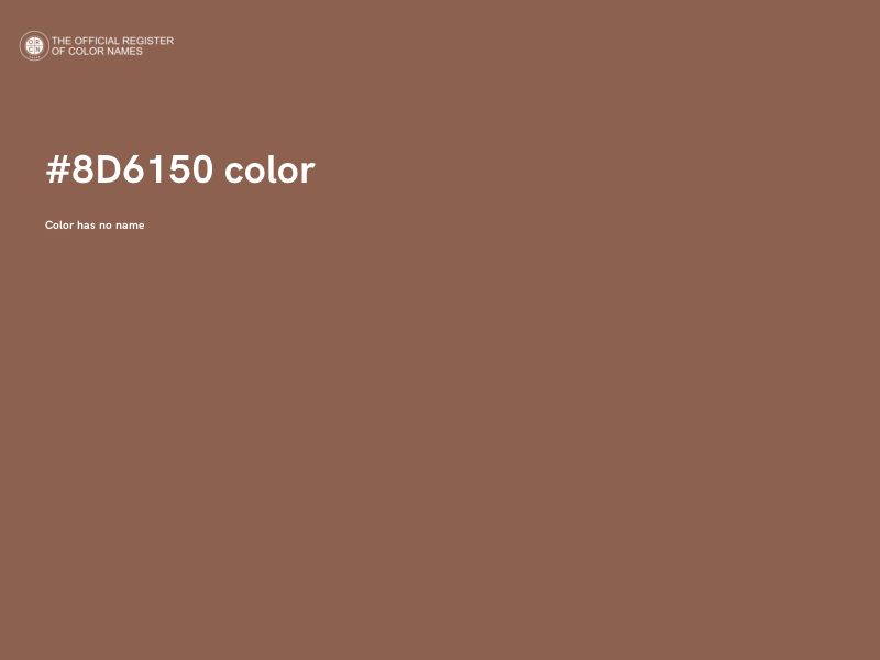 #8D6150 color image