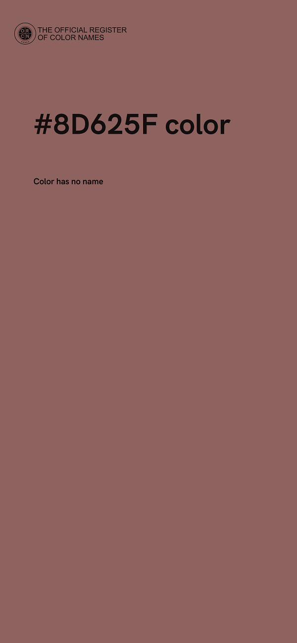 #8D625F color image