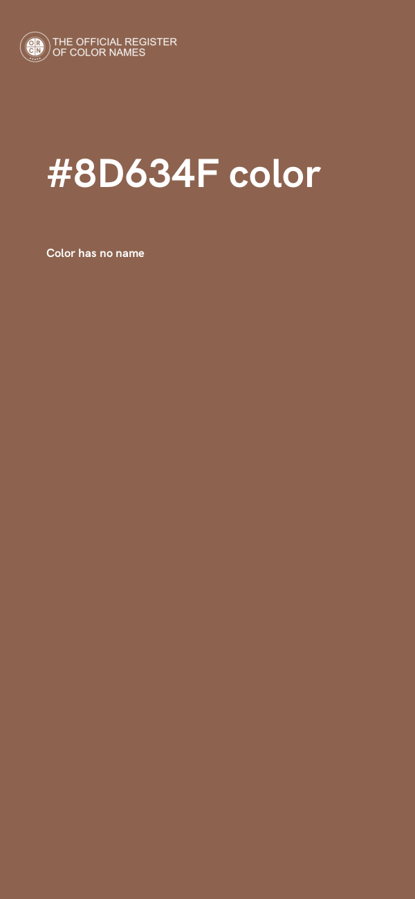 #8D634F color image