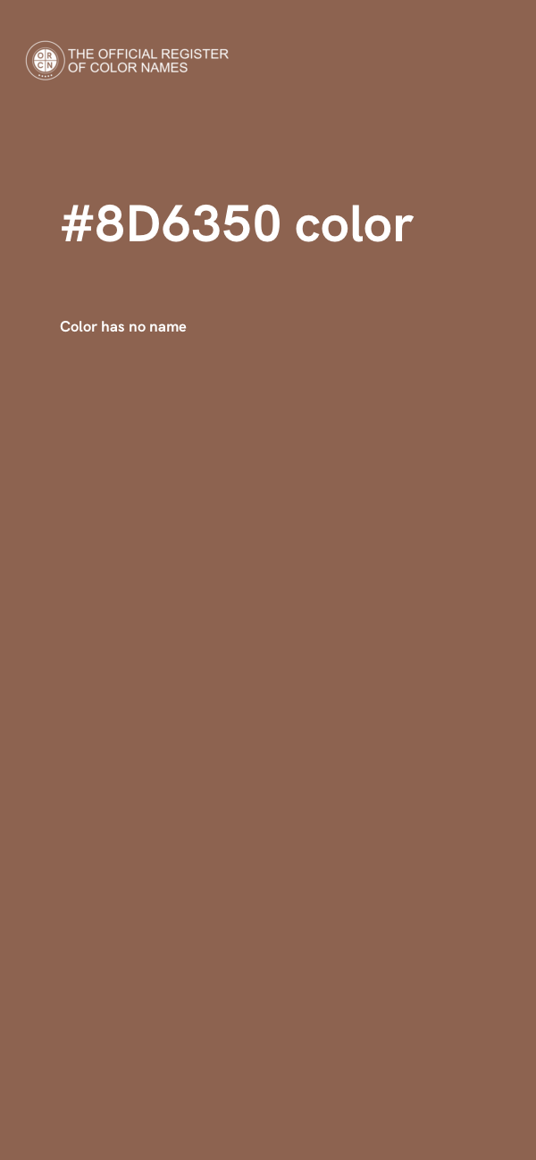 #8D6350 color image
