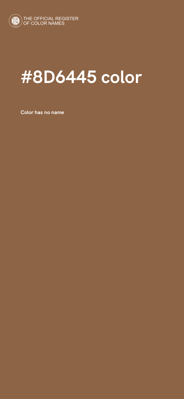 #8D6445 color image
