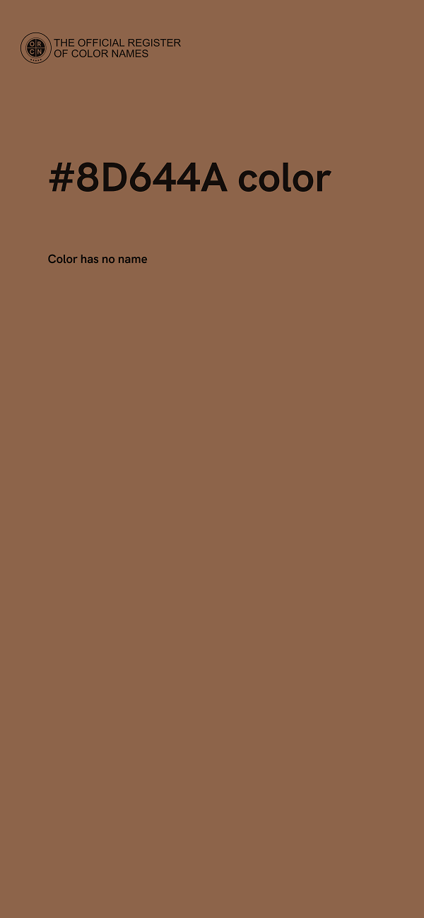 #8D644A color image