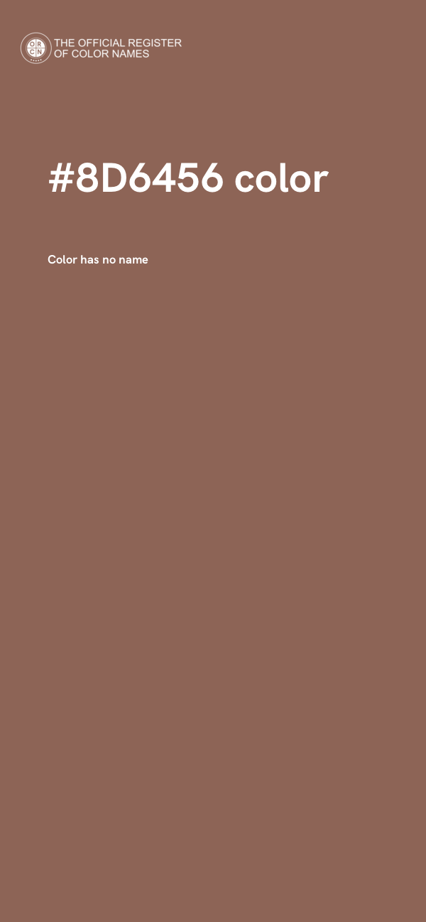 #8D6456 color image