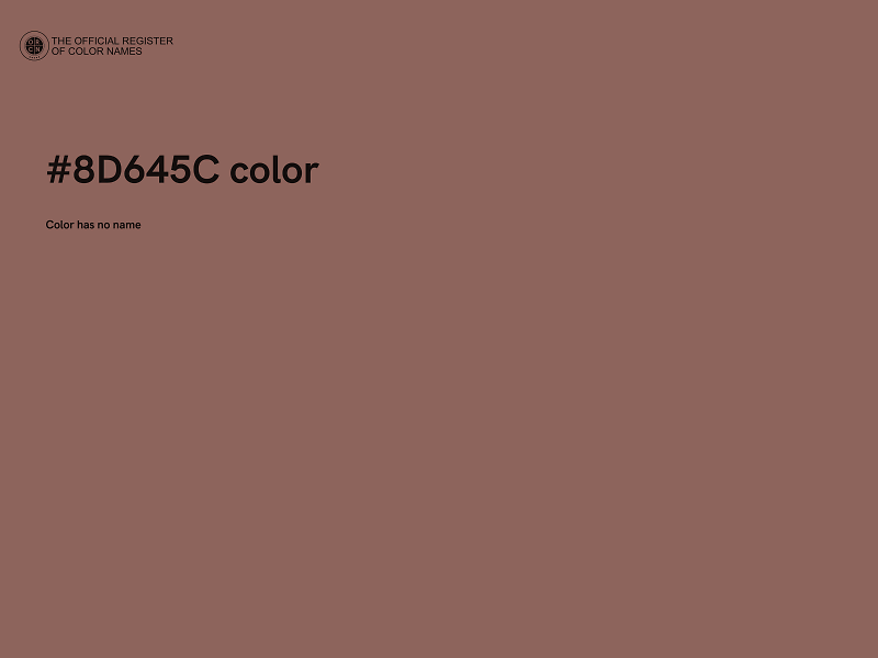 #8D645C color image