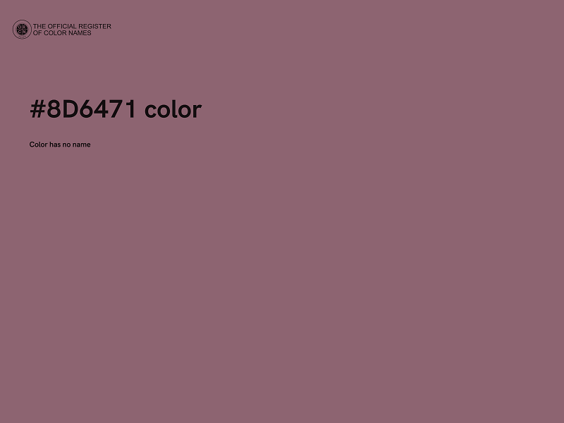 #8D6471 color image