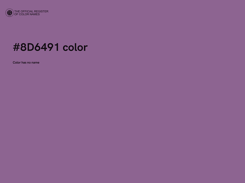 #8D6491 color image