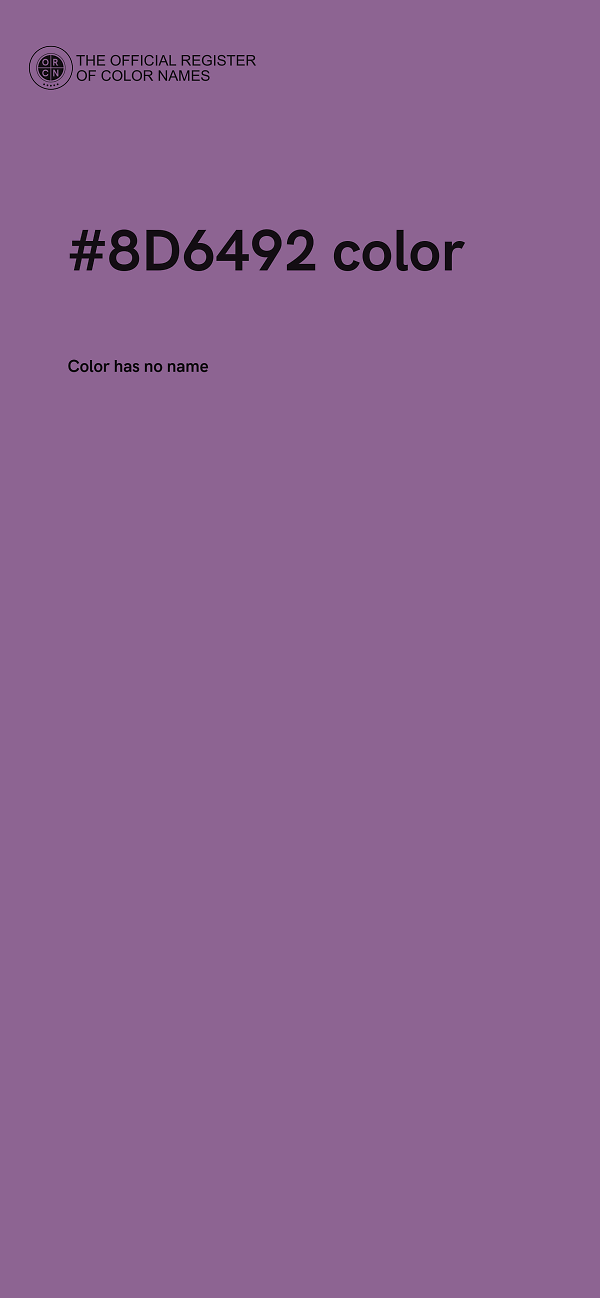 #8D6492 color image