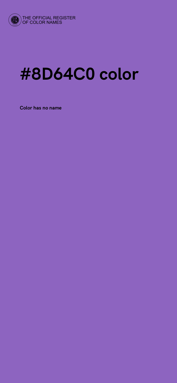#8D64C0 color image