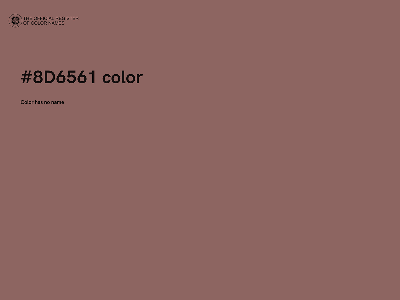 #8D6561 color image