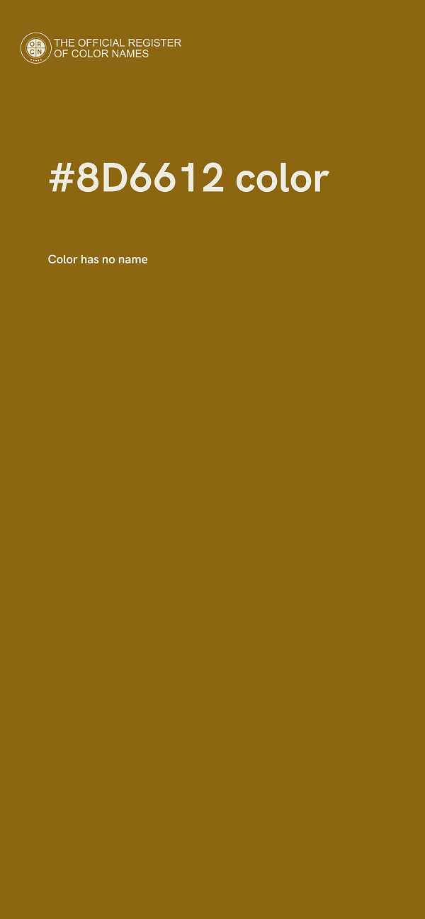 #8D6612 color image